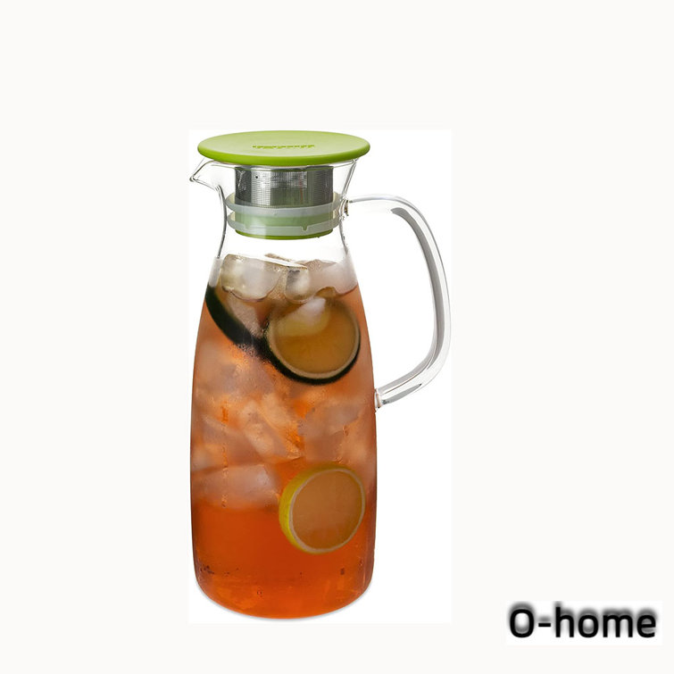 Latitude Run® Mist Glass Ice Tea Jug , 50Ounce, Lime Wayfair